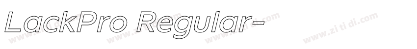 LackPro Regular字体转换